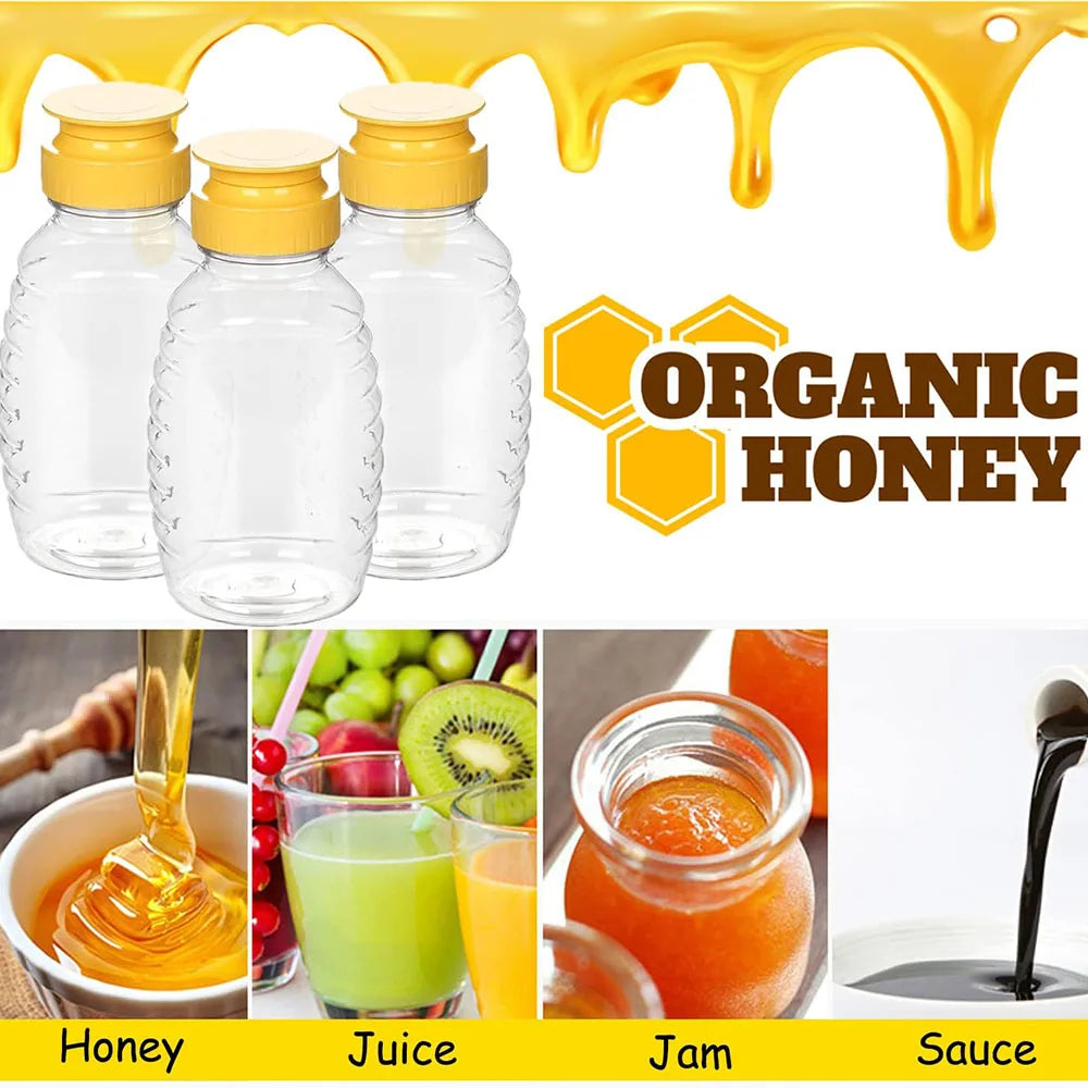 Honey Squeeze Bottles with Flip Lid – 8oz (8 or 16 Pack)