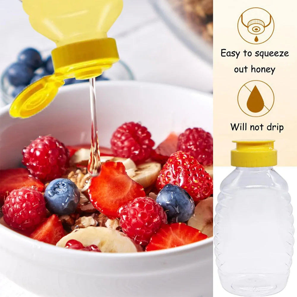 Honey Squeeze Bottles with Flip Lid – 8oz (8 or 16 Pack)
