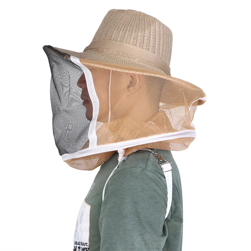 Beekeeping Veil Hat – Breathable Round-Brim Face Protector