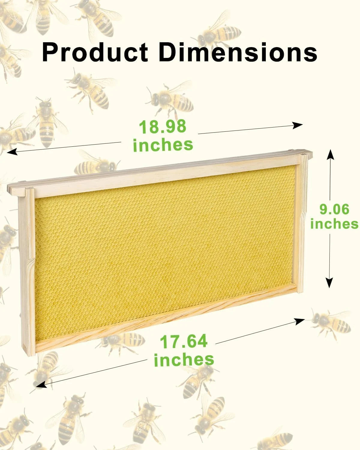Deep Bee Frames with Wax Foundation – 10 Pack (Langstroth)