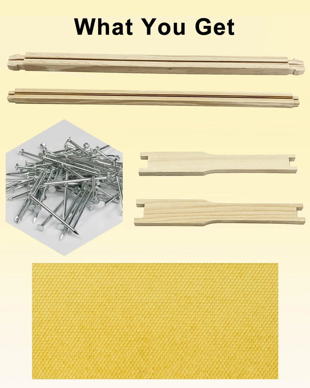 Deep Bee Frames with Wax Foundation – 10 Pack (Langstroth)