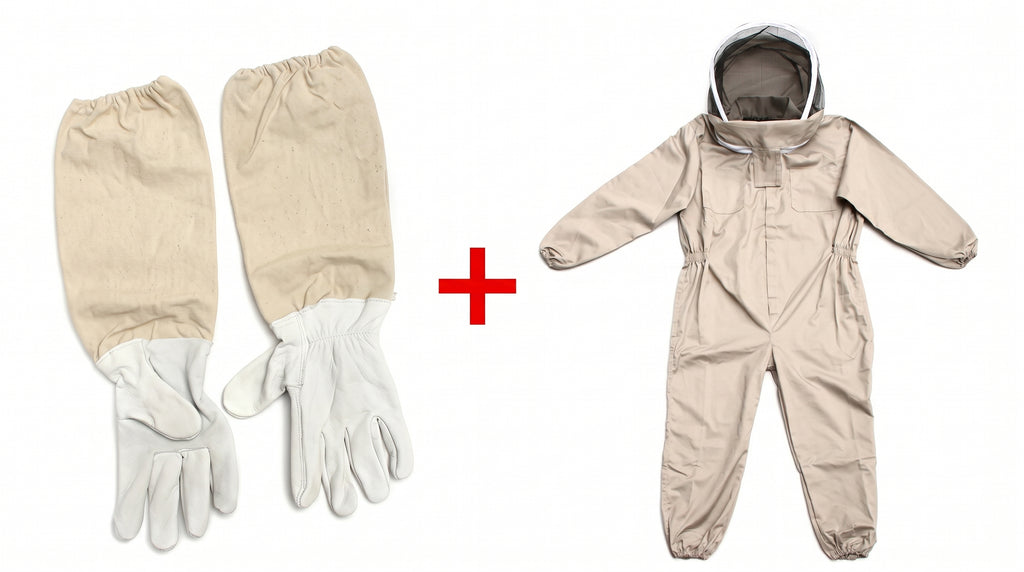 Ventilated Full-Body Beekeeping Suit with Veil & Gloves