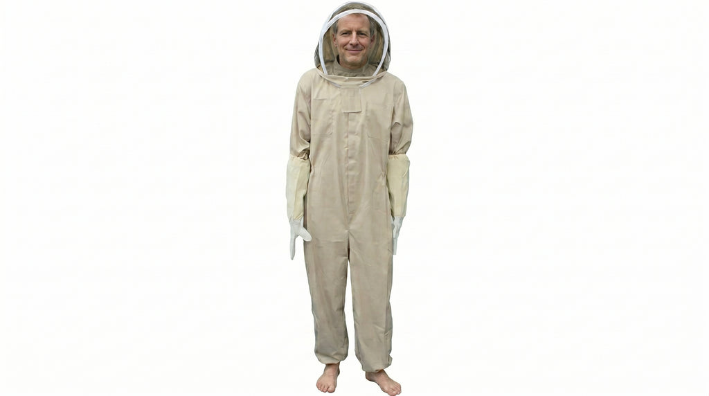 Ventilated Full-Body Beekeeping Suit with Veil & Gloves